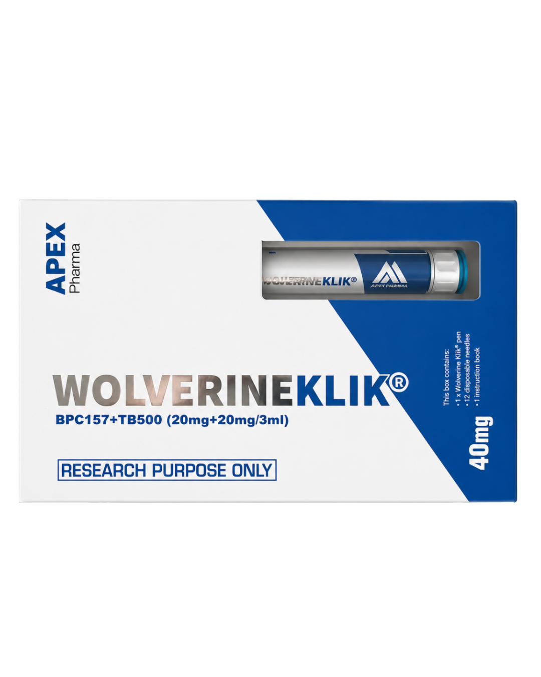 APEX PHARMA WOLVERINE 40MG (BPC-157 + TB-500)